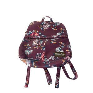 Matilda Jane Moments With You Plum Perfect Backpack Purse Floral Bag Faux Leathe